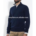 Hot Selling Men's Fit Cashmere Sweater With Half Zip